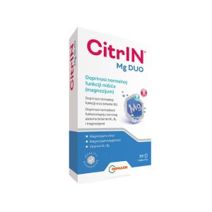 Inpharm CitrIN Mg DUO, magnezijum citrat + magnezijum bisglicinat, 30 tableta