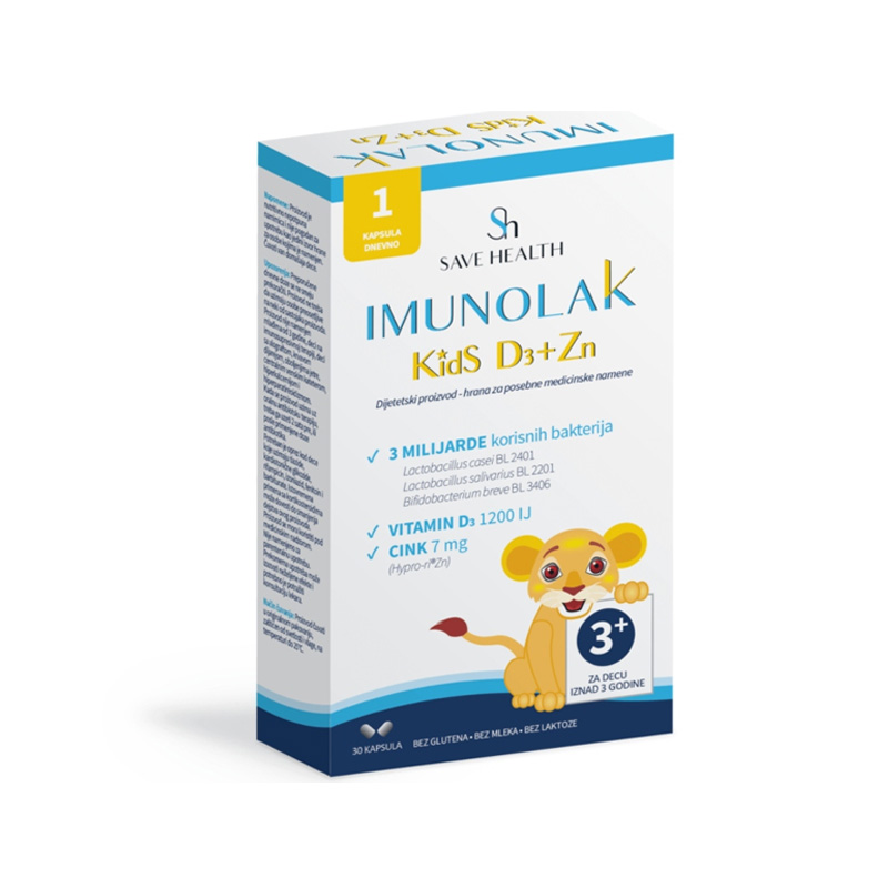 Save Healt IMUNOLAK KIDS D3+ZN KAPSULE A/30