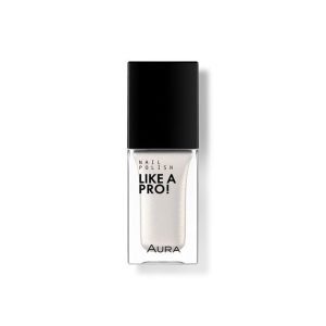 Aura Aura Lak Za Nokte Like A pro 101 White with Gold Shimmer