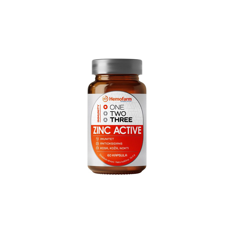 Hemofarm One Two Three Zinc Active Kapsule A/60