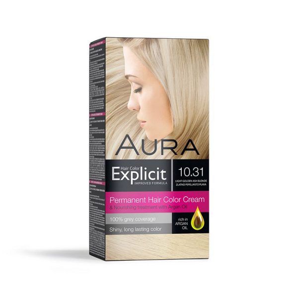 Aura Aura Explicit Farba Za Kosu 10.31 Zlatno pepeljasto plava