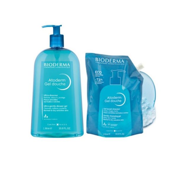 Bioderma BIODERMA ATODERM BLAGI GEL ZA TUSIRANJE 1L+REFFIL
