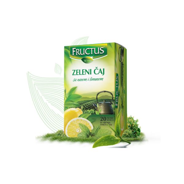 Fructus Fructus Čaj Zeleni/Nana/Limun