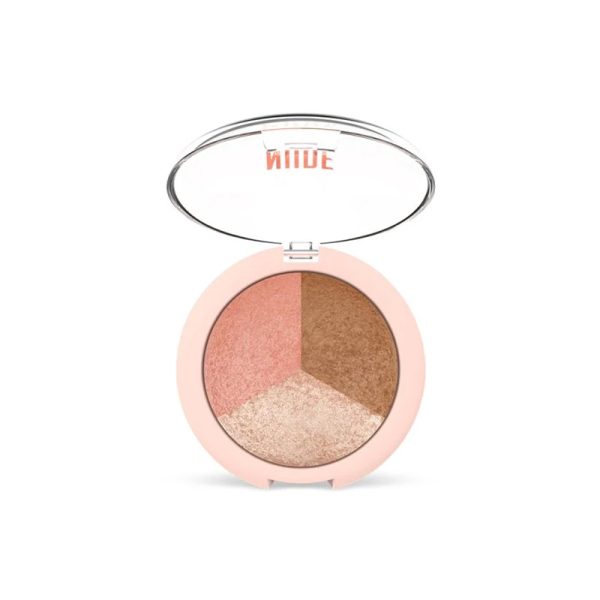 Golden Rose Nude Look Baked Trio Face Powder