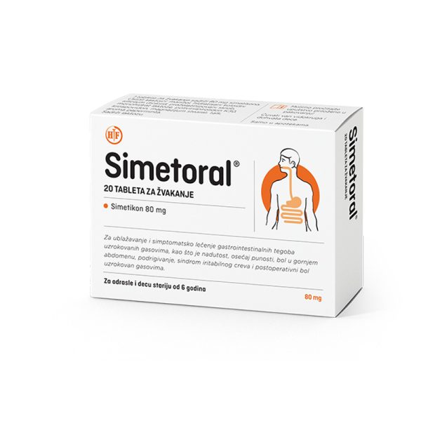 Hemofarm SIMETORAL TABLETE ZA ŽVAKANJE A/20